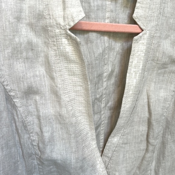 Chico’s Sequined-Lapel Linen Blazer, size 1 (US size 8/ medium) - Picture 4 of 9